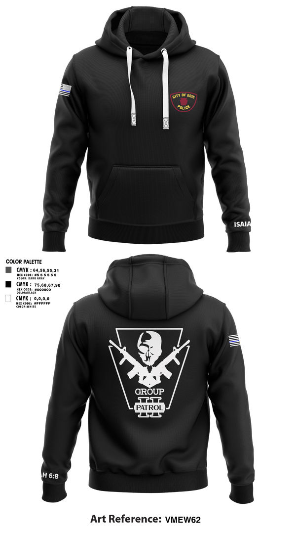 Hoodie, Erie police department, Police, Teamtime, Team time, sublimation, custom sports apparel, team uniforms, spirit wear, spiritwear, sports uniforms, custom shirts, team store, custom team store, fundraiser sports, apparel fundraiser