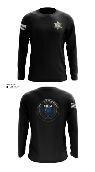 Long Sleeve Performance Shirt, Manhattan Police Department, , Teamtime, Team time, sublimation, custom sports apparel, team uniforms, spirit wear, spiritwear, sports uniforms, custom shirts, team store, custom team store, fundraiser sports, apparel fundraiser