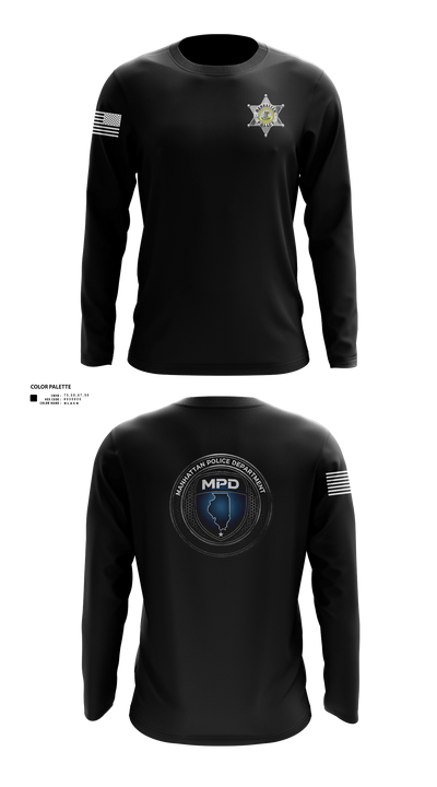 Manhattan Police Department 25505954 Long Sleeve Performance Shirt 140
