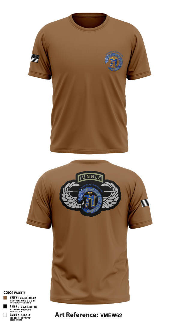 Old School Cotton Feel Shirt, 71st Chemical Company (HR), Army, Teamtime, Team time, sublimation, custom sports apparel, team uniforms, spirit wear, spiritwear, sports uniforms, custom shirts, team store, custom team store, fundraiser sports, apparel fundraiser