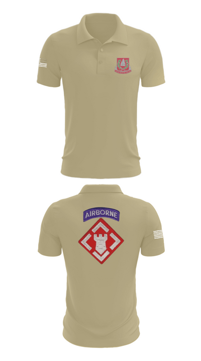 37th engineer bn 83010266 Short Sleeve Performance Polo - 87