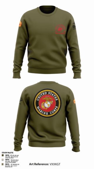 Crew Neck Sweatshirt, Zulu 109, Marines, Teamtime, Team time, sublimation, custom sports apparel, team uniforms, spirit wear, spiritwear, sports uniforms, custom shirts, team store, custom team store, fundraiser sports, apparel fundraiser