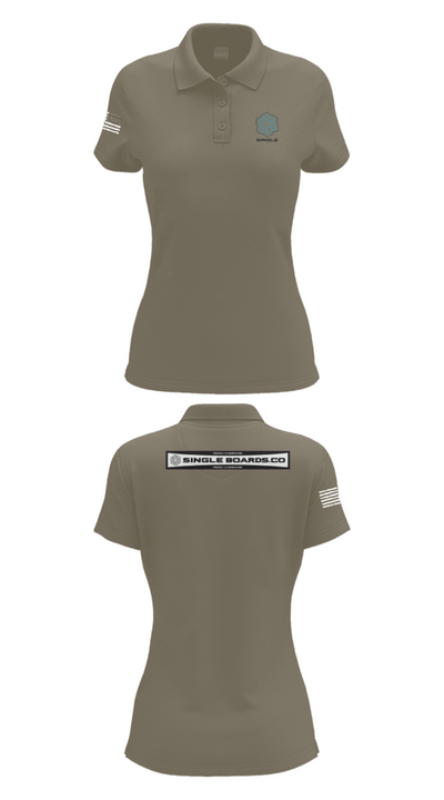 Single Boards.co 15262611 Women's Short Sleeve Performance Polo  - 34