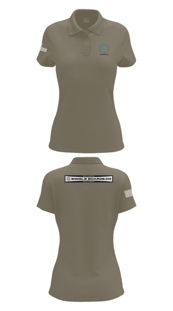 Women's Short Sleeve Performance Polo, Single Boards.co, E-Sports, Teamtime, Team time, sublimation, custom sports apparel, team uniforms, spirit wear, spiritwear, sports uniforms, custom shirts, team store, custom team store, fundraiser sports, apparel fundraiser