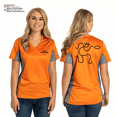 Pittsburgh Ultimate 58668792 Women's Short Sleeve V-neck Shirt - 3