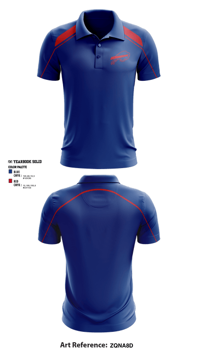 Keystone Bills Football and Cheer 89420686 Short Sleeve Performance Polo - 1