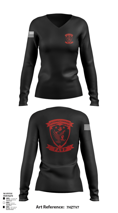 FARP 36719357 Women's Long Sleeve V-neck Shirt - 115