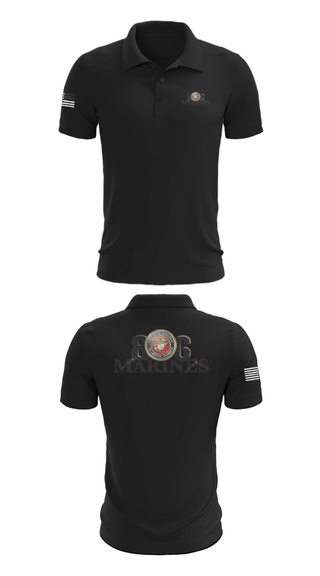 Short Sleeve Performance Polo, 806 Marines, Marines, Teamtime, Team time, sublimation, custom sports apparel, team uniforms, spirit wear, spiritwear, sports uniforms, custom shirts, team store, custom team store, fundraiser sports, apparel fundraiser