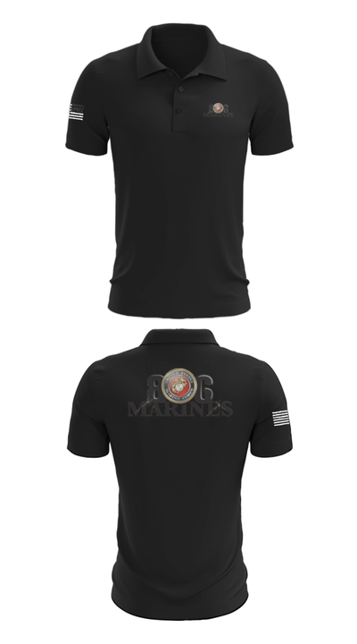 806 Marines 13874790 Short Sleeve Performance Polo - 27