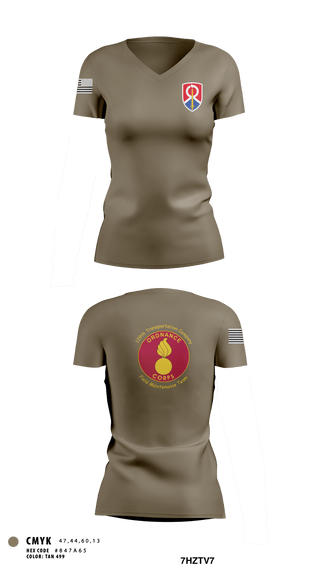Women's Short Sleeve Vneck Shirt, 129th Heavy Transport Company129 TC CO, Army, Teamtime, Team time, sublimation, custom sports apparel, team uniforms, spirit wear, spiritwear, sports uniforms, custom shirts, team store, custom team store, fundraiser sports, apparel fundraiser