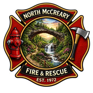 North McCreary Fire & Rescue Stainless Steel Water Bottle with a Straw Lid
