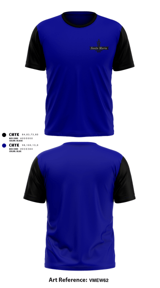 Short Sleeve Performance Shirt, Santa Maria, Men's Soccer, Teamtime, Team time, sublimation, custom sports apparel, team uniforms, spirit wear, spiritwear, sports uniforms, custom shirts, team store, custom team store, fundraiser sports, apparel fundraiser