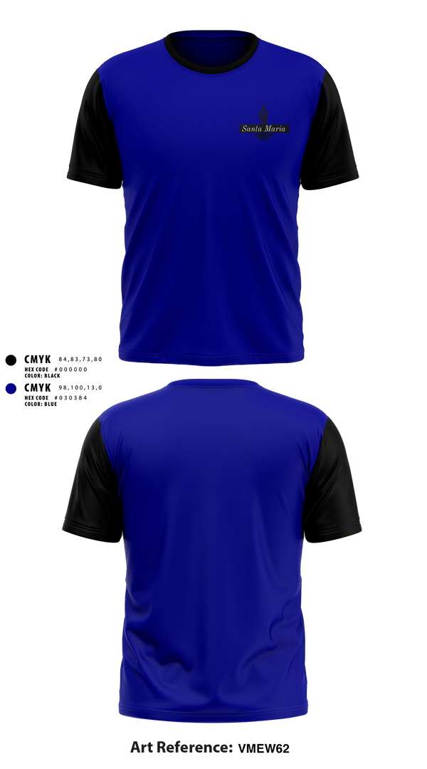 Short Sleeve Performance Shirt, Santa Maria, Men's Soccer, Teamtime, Team time, sublimation, custom sports apparel, team uniforms, spirit wear, spiritwear, sports uniforms, custom shirts, team store, custom team store, fundraiser sports, apparel fundraiser
