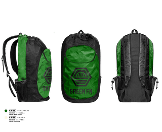Gear Bag, Green fn, Men's Basketball, Teamtime, Team time, sublimation, custom sports apparel, team uniforms, spirit wear, spiritwear, sports uniforms, custom shirts, team store, custom team store, fundraiser sports, apparel fundraiser