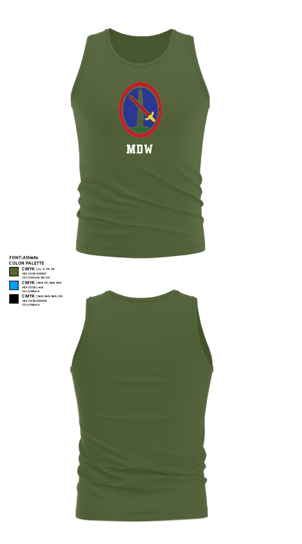 Tank Top, MDW, Army, Teamtime, Team time, sublimation, custom sports apparel, team uniforms, spirit wear, spiritwear, sports uniforms, custom shirts, team store, custom team store, fundraiser sports, apparel fundraiser