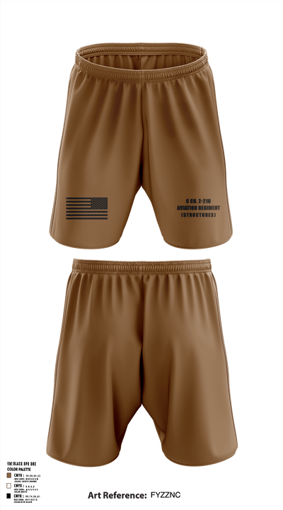 C Co. 2-210 Aviation Regiment (Structures) 22020258 Athletic Shorts With Pockets - 2
