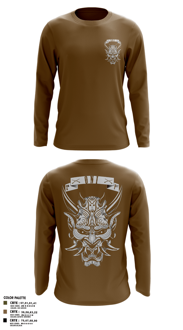 Long Sleeve Performance Shirt, 2ND PLATOON ONI, Army, Teamtime, Team time, sublimation, custom sports apparel, team uniforms, spirit wear, spiritwear, sports uniforms, custom shirts, team store, custom team store, fundraiser sports, apparel fundraiser