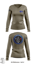 Battle company 1-17IN 67217435 Women's Long Sleeve V-neck Shirt - 1