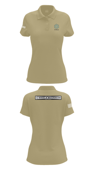 Women's Short Sleeve Performance Polo, Single Boards.co, E-Sports, Teamtime, Team time, sublimation, custom sports apparel, team uniforms, spirit wear, spiritwear, sports uniforms, custom shirts, team store, custom team store, fundraiser sports, apparel fundraiser