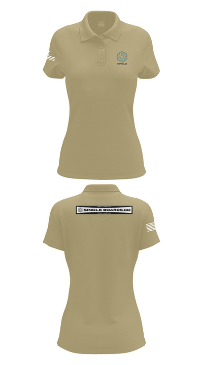 Single Boards.co 15262611 Women's Short Sleeve Performance Polo  - 43