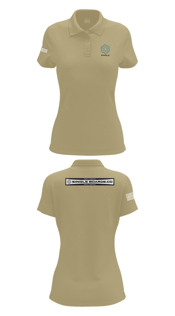 Women's Short Sleeve Performance Polo, Single Boards.co, E-Sports, Teamtime, Team time, sublimation, custom sports apparel, team uniforms, spirit wear, spiritwear, sports uniforms, custom shirts, team store, custom team store, fundraiser sports, apparel fundraiser
