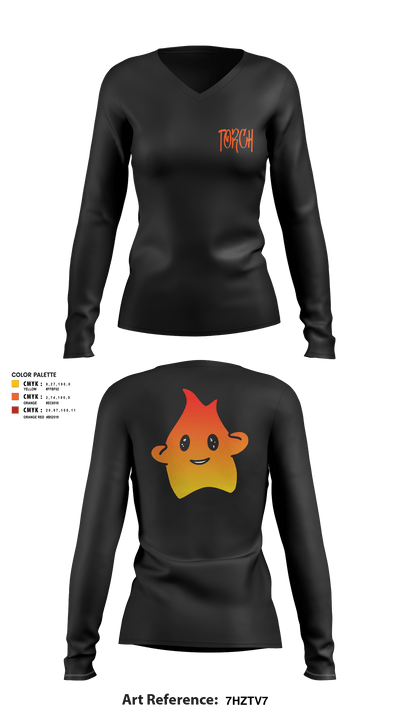 Torch 1756275 Women's Long Sleeve V-neck Shirt - 5