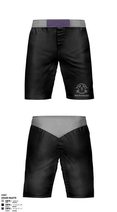 Delta Wrestling Club 84195954 Fight Shorts - 3