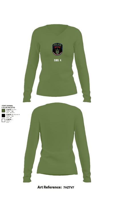 SRG 4 35251061 Women's Long Sleeve V-neck Shirt - 40