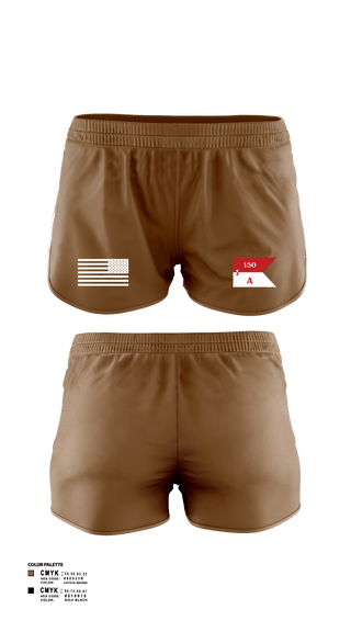 Women's Shorts, Apache Troop 1-150th, Army, Teamtime, Team time, sublimation, custom sports apparel, team uniforms, spirit wear, spiritwear, sports uniforms, custom shirts, team store, custom team store, fundraiser sports, apparel fundraiser