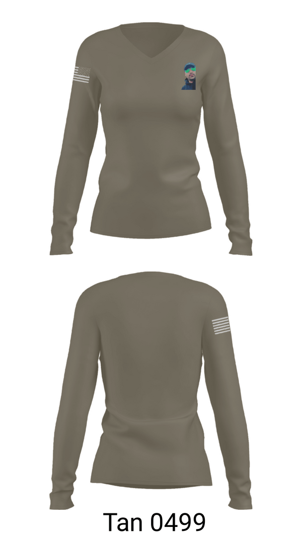 Women's Long Sleeve Vneck Shirt, SMW 777, Air Force, Teamtime, Team time, sublimation, custom sports apparel, team uniforms, spirit wear, spiritwear, sports uniforms, custom shirts, team store, custom team store, fundraiser sports, apparel fundraiser