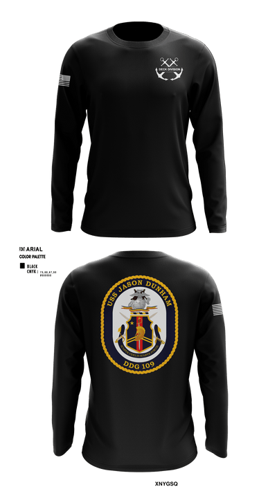 Jason Dunham Deck Division 54817765 Long Sleeve Performance Shirt - 3