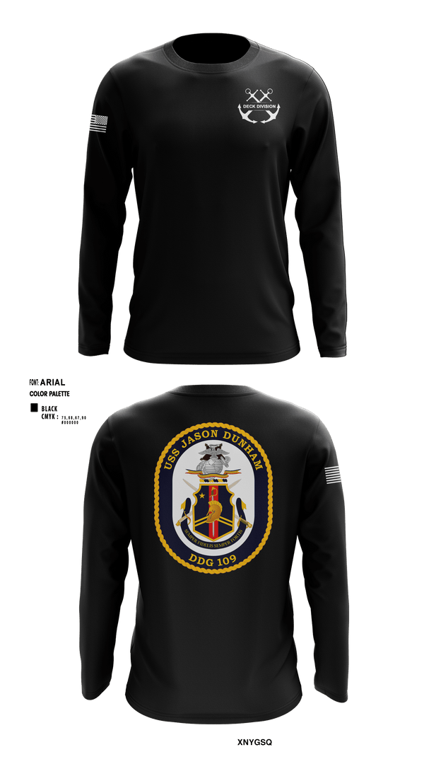 Long Sleeve Performance Shirt, Jason Dunham Deck Division, Navy, Teamtime, Team time, sublimation, custom sports apparel, team uniforms, spirit wear, spiritwear, sports uniforms, custom shirts, team store, custom team store, fundraiser sports, apparel fundraiser