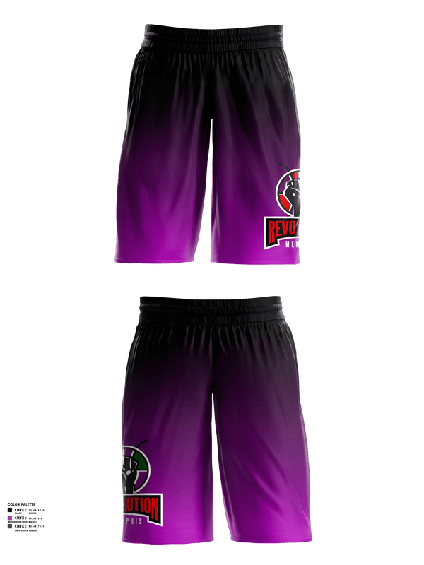 Mens Reversible Basketball Shorts, Reaves Revolution, Men's Basketball, Teamtime, Team time, sublimation, custom sports apparel, team uniforms, spirit wear, spiritwear, sports uniforms, custom shirts, team store, custom team store, fundraiser sports, apparel fundraiser