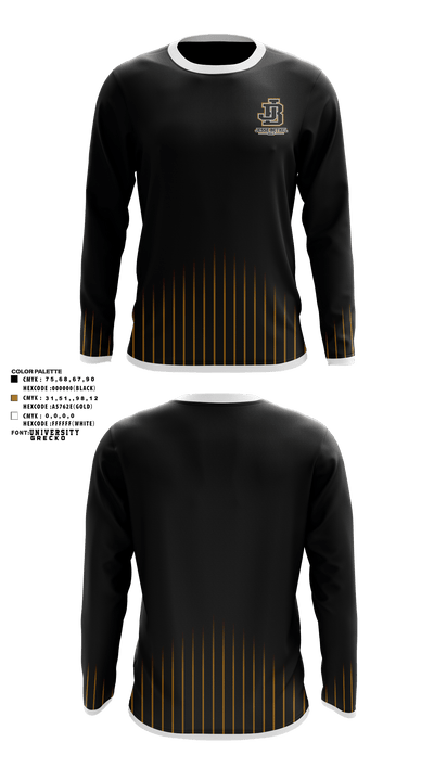 Jesse Bethel High School Golf 82860382 Long Sleeve Performance Polo - 2