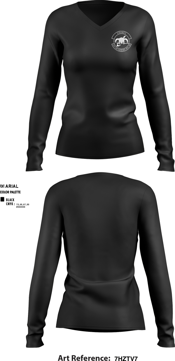 Women's Long Sleeve Vneck Shirt, , Air Force, Teamtime, Team time, sublimation, custom sports apparel, team uniforms, spirit wear, spiritwear, sports uniforms, custom shirts, team store, custom team store, fundraiser sports, apparel fundraiser