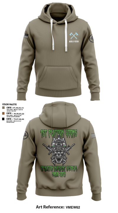 A-CO 2-113th Infantry 71985791 Hoodie - 1