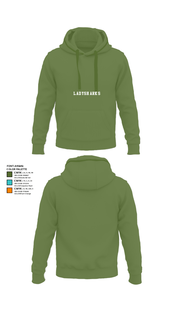 Hoodie, LadySharks, Women's Volleyball, Teamtime, Team time, sublimation, custom sports apparel, team uniforms, spirit wear, spiritwear, sports uniforms, custom shirts, team store, custom team store, fundraiser sports, apparel fundraiser