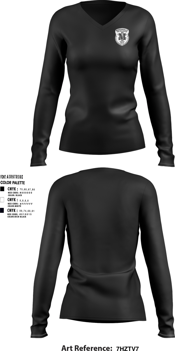 Women's Long Sleeve Vneck Shirt, MORGANVILLE EMSMORGANVILLE EMS, , Teamtime, Team time, sublimation, custom sports apparel, team uniforms, spirit wear, spiritwear, sports uniforms, custom shirts, team store, custom team store, fundraiser sports, apparel fundraiser