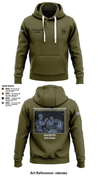 Hoodie, Charger Co. / 2-112th Infantry Battalion, National Guard, Teamtime, Team time, sublimation, custom sports apparel, team uniforms, spirit wear, spiritwear, sports uniforms, custom shirts, team store, custom team store, fundraiser sports, apparel fundraiser