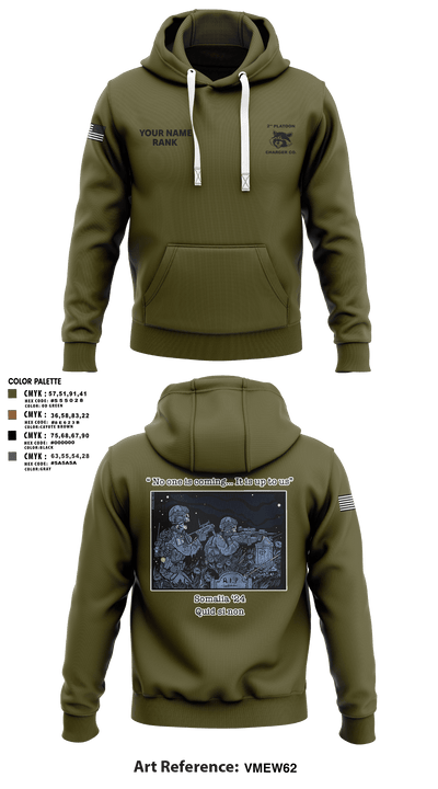 Charger Co. / 2-112th Infantry Battalion 37738588 Hoodie - 103