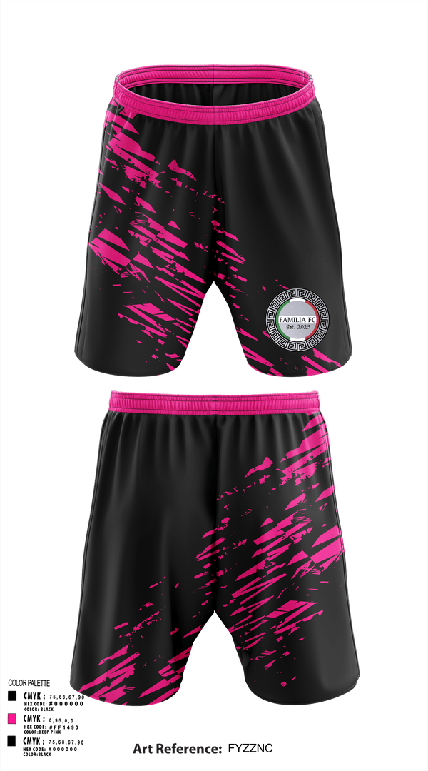 Athletic Shorts With Pockets, La Familia, Men's Soccer, Teamtime, Team time, sublimation, custom sports apparel, team uniforms, spirit wear, spiritwear, sports uniforms, custom shirts, team store, custom team store, fundraiser sports, apparel fundraiser