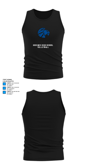 Tank Top, Goddard High School Volleyball, Women's Volleyball, Teamtime, Team time, sublimation, custom sports apparel, team uniforms, spirit wear, spiritwear, sports uniforms, custom shirts, team store, custom team store, fundraiser sports, apparel fundraiser