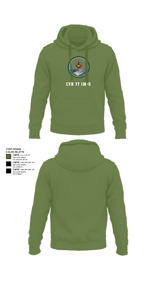 Hoodie, Cvn 77 IM-5, Navy, Teamtime, Team time, sublimation, custom sports apparel, team uniforms, spirit wear, spiritwear, sports uniforms, custom shirts, team store, custom team store, fundraiser sports, apparel fundraiser
