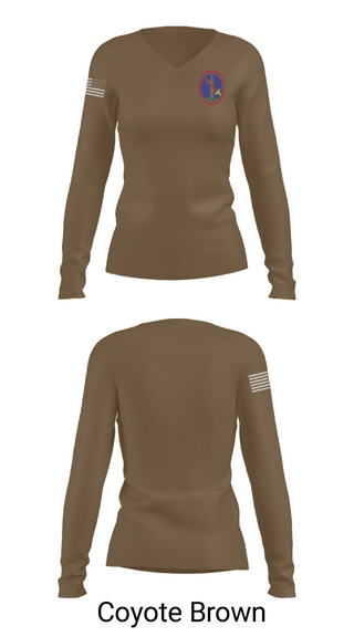 Women's Long Sleeve Vneck Shirt, MDW, Army, Teamtime, Team time, sublimation, custom sports apparel, team uniforms, spirit wear, spiritwear, sports uniforms, custom shirts, team store, custom team store, fundraiser sports, apparel fundraiser