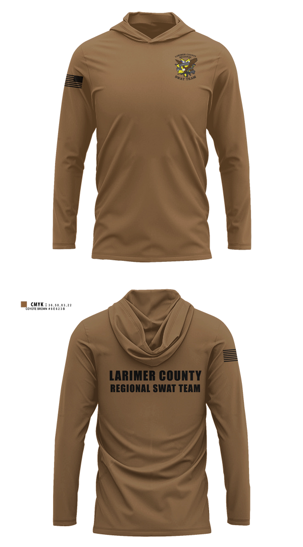 Larimer County Swat Long Sleeve Performance Shirt with hood - 3