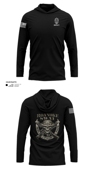 Roanoke SWAT 27210118 Long Sleeve Performance Shirt with hood - 14
