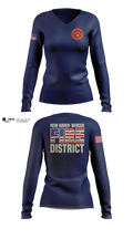 NEW HAVEN - BERGER FIRE DISTRICT Women's Long Sleeve V-neck Shirt - 11