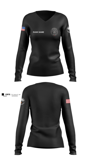 Smoky Mountain Search & Rescue Women's Long Sleeve V-neck Shirt - 3