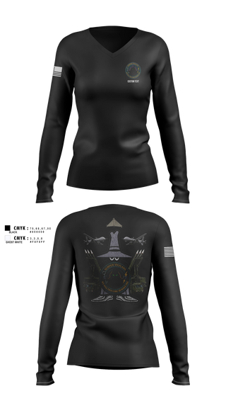 117th Intel Squadron 88574563 Women's Long Sleeve V-neck Shirt - 100