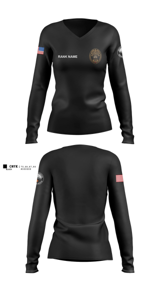 Smoky Mountain Search & Rescue Women's Long Sleeve V-neck Shirt - 2
